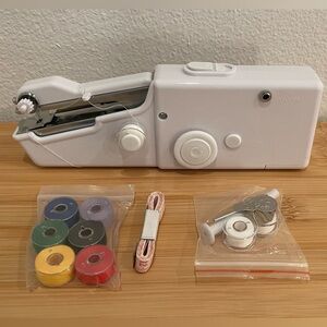 Portable White Handheld Sewing Machine